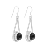 925 sterling silver black onyx earrings